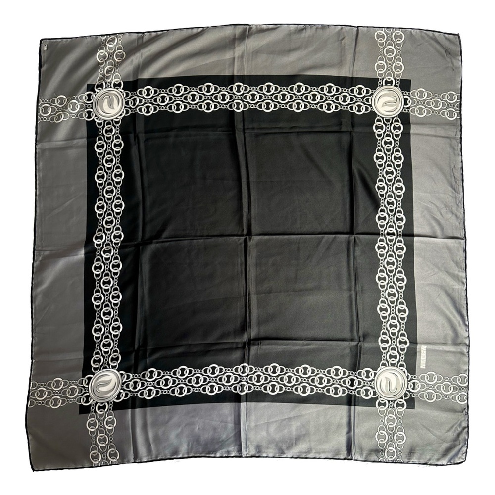Turkish Scarf Silk Gray/ Black
